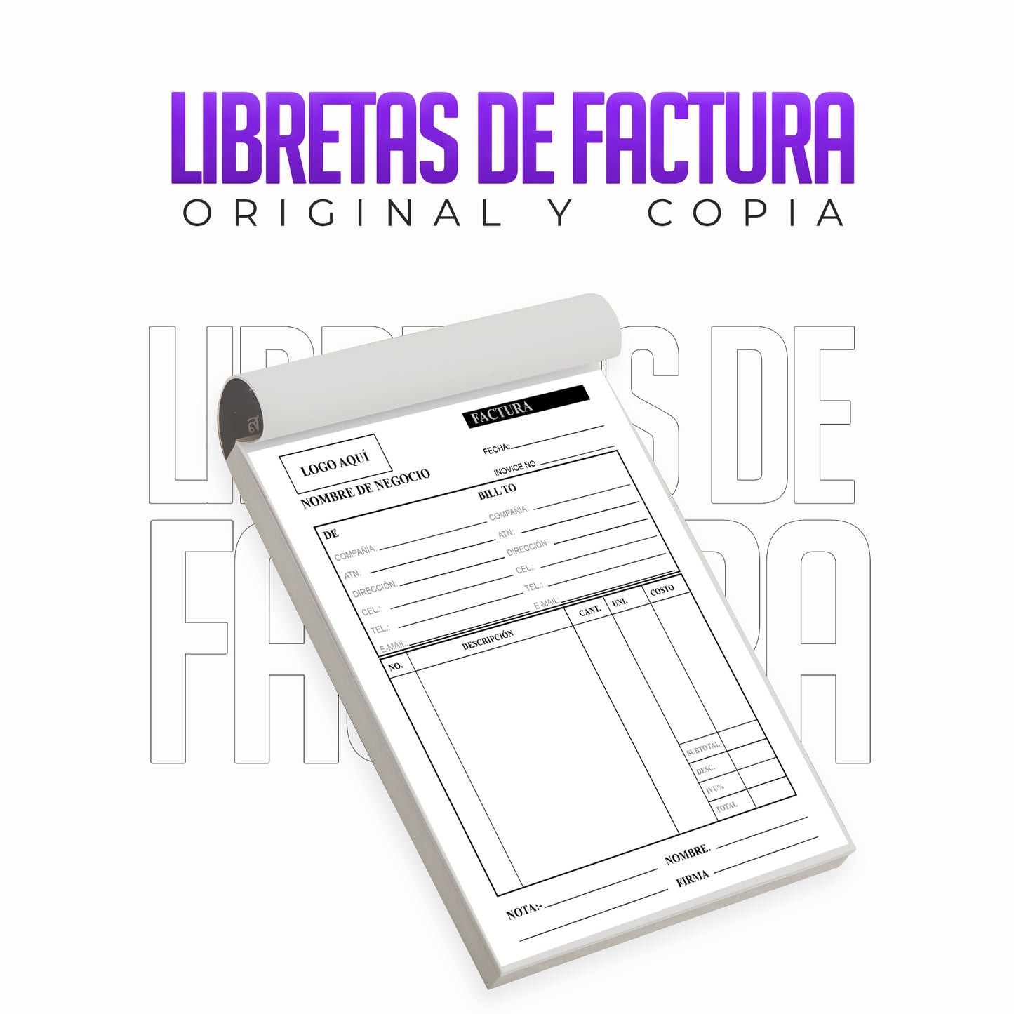 Libretas de Factura