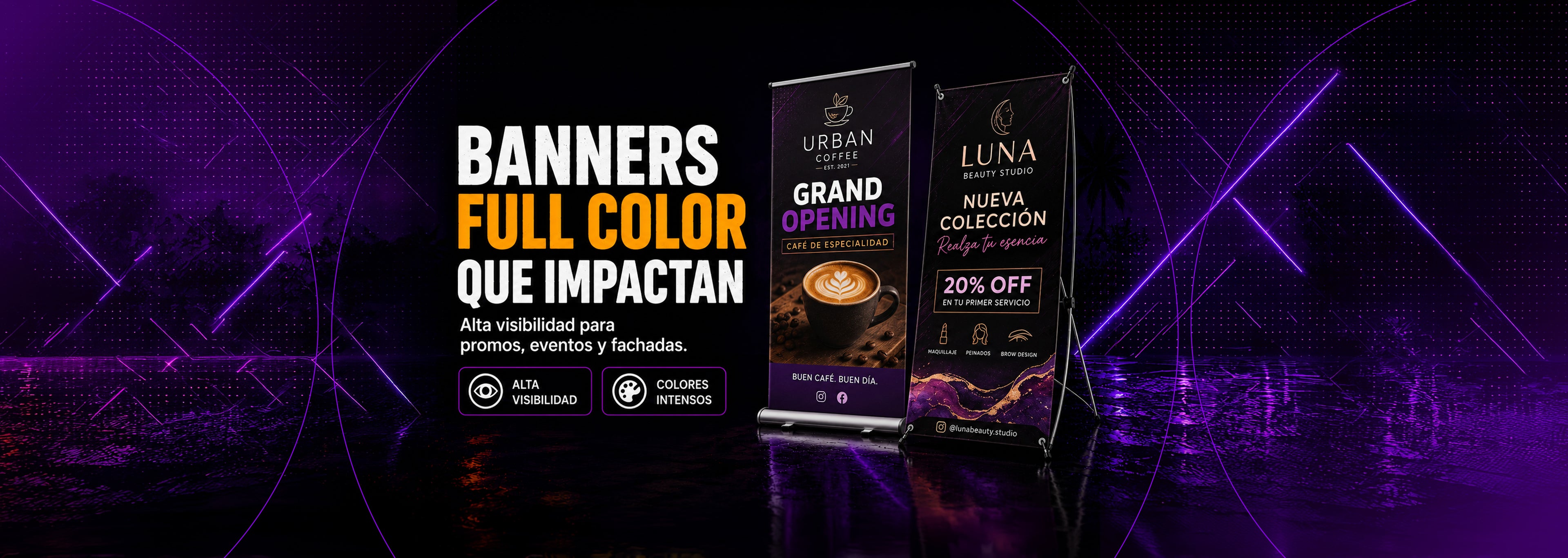 Banners full color de alta visibilidad para eventos, promos y fachadas en Puerto Rico — Print Easy