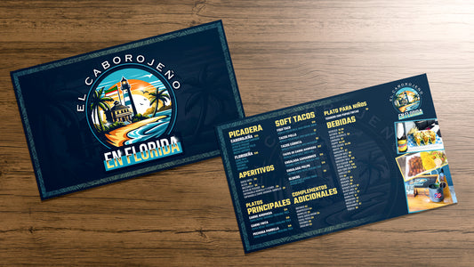 Menú Premium | 3mm Full Color Laminado y Resistente al Agua