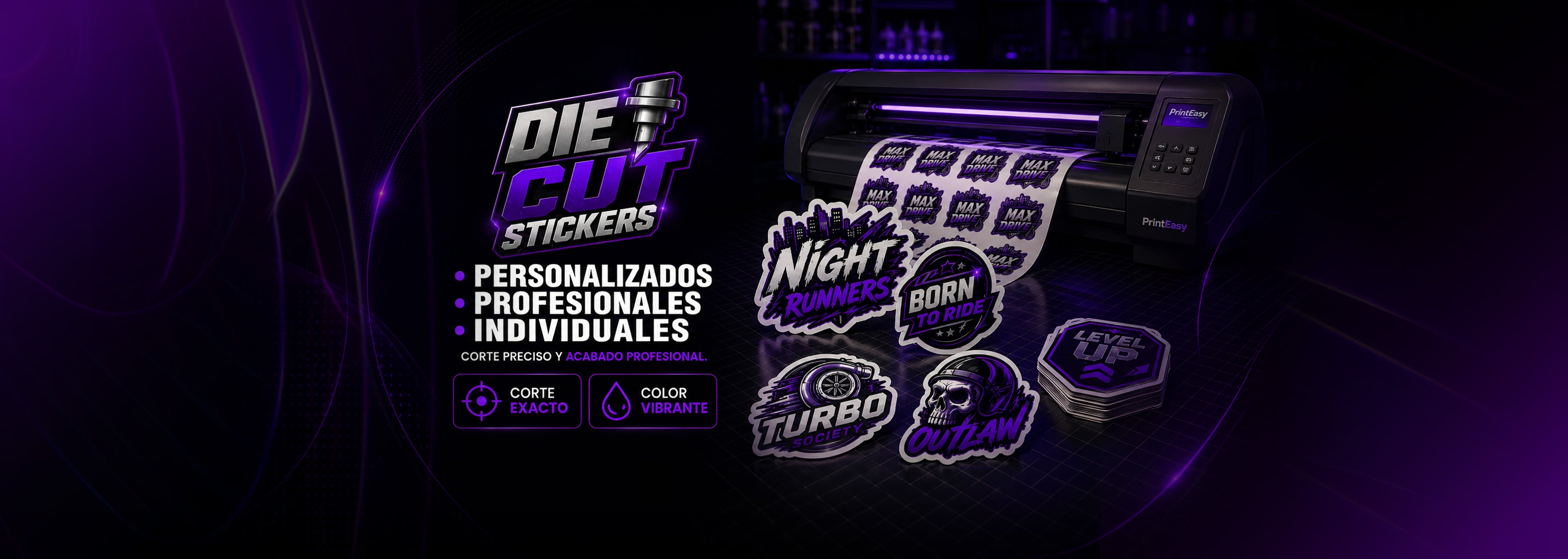 Die Cut Stickers personalizados con corte exacto y color vibrante — Print Easy Puerto Rico