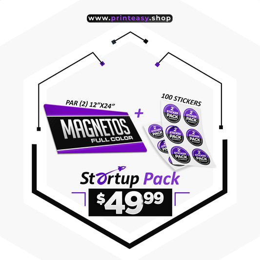 2 Magnetos | Brillo UV + 100 Stickers