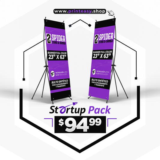 2 Spider Stands con Banners + Estuche